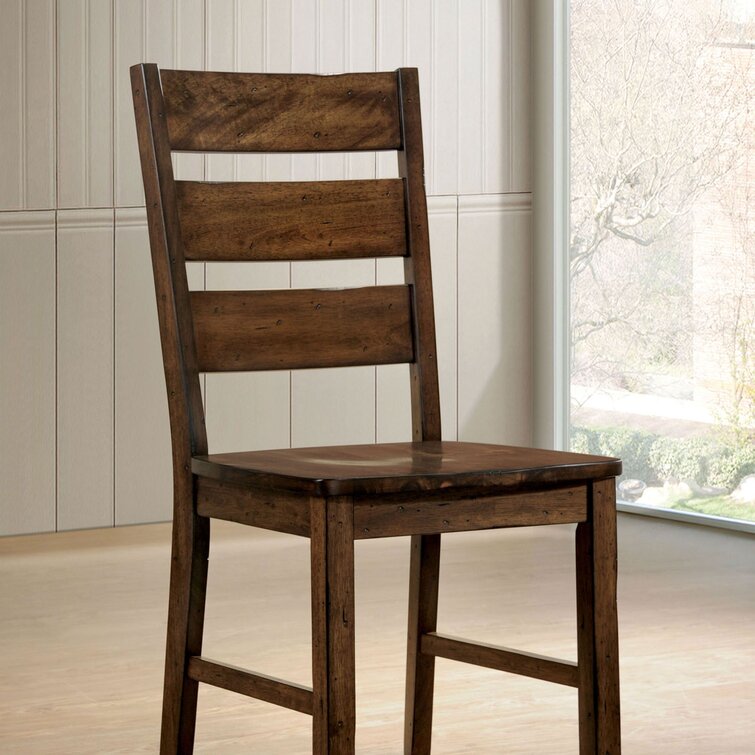 Loon Peak Sherwood Ladder Back Side Chair In Walnut Wayfair Canada   Sherwood Ladder Back Side Chair In Walnut 